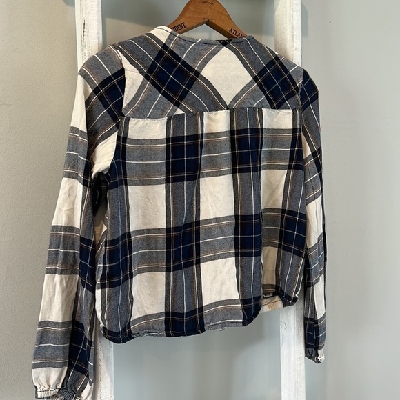 𝅺sanctuary plaid flannel wrap style top size small - Picture 6 of 6